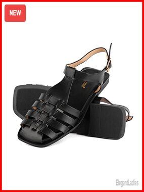 Women's Closed Toe Roman Sandals Flat Gladiator Sandals Summer Beach Shoes